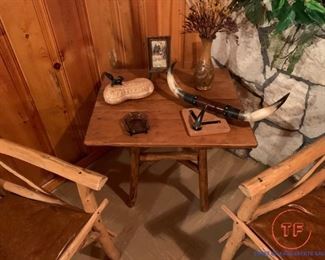 Western Style Chair and Table Set