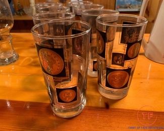 MCM Libbey Coin High Ball Glasses