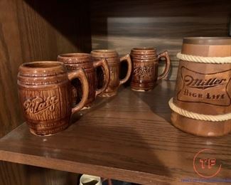 BLATZ Beer Stoneware Barrel Mugs