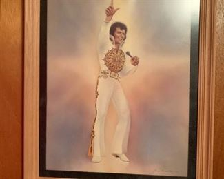 Framed Elvis Presley Print by James Thomas Neumann
