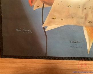 Signed Limited Edition Print "Aloha" Elvis Presley by Charles Spaulding