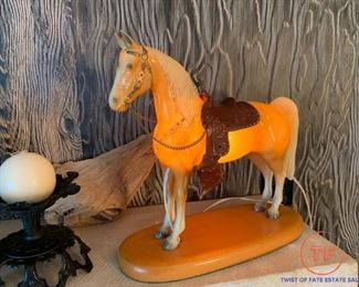 Vintage Horse Lamp