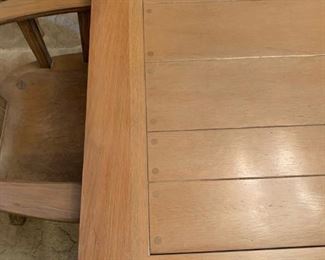 Brandt RANCH OAK Dining Room Table with 6 Chairs and 2 Captain Style Chairs