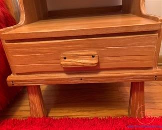 Brandt RANCH OAK Step Night Stand / Side Table with Drawer