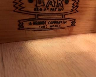 Brandt RANCH OAK 4 Drawer Dresser WITH Cast Iron Pulls / Handles