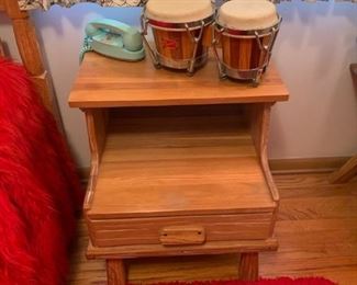 Brandt RANCH OAK Step Night Stand / Side Table with Drawer