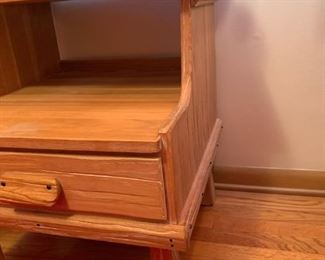 Brandt RANCH OAK Step Night Stand / Side Table with Drawer