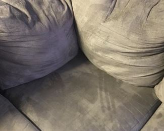 Plush chocolate brown two-piece sectional, purchased from Bob's Discount Furniture last year.