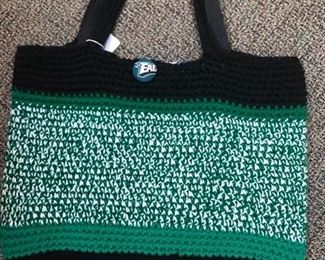 Handmade bags in multiple patterns.