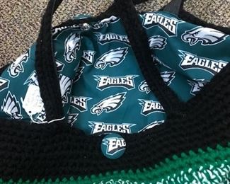 Handmade bags in multiple patterns.