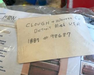 Clough & Warren Co. 1887 Pump Organ