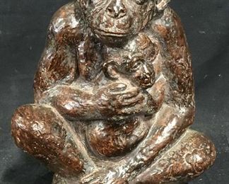 Solid Wood Monkey Statue, Artwork
