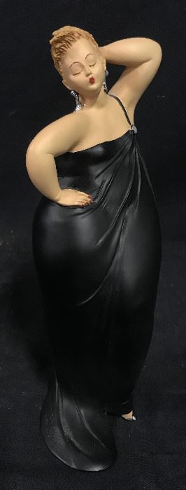 Composite Statue of Female in Black Dress