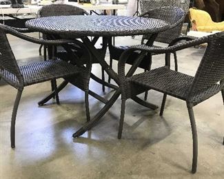 Set 5 Patio Dining Set Table & Chairs