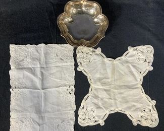 Lot3 REED & BARTON Silver Plated Bread Bowl Linens
