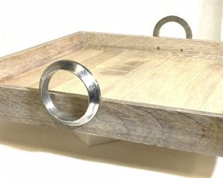 Oversized Natural Wood Serving Tray