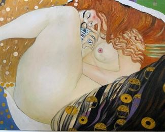 Danae Acrylic Painting in the style of KLIMT