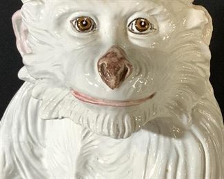 White Porcelain Monkey Statue Table Lamp