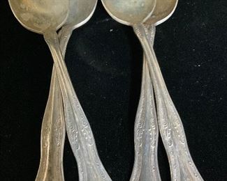 Set 4 NATIONAL IMPERIAL PLATED TEASPOONS