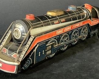 Vintage DING DONG EXPRESS Tin Toy Train