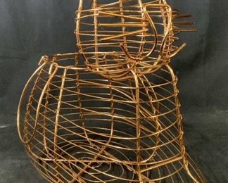Cat Shaped Metal Egg Basket