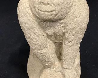 Carved Sandstone Gorilla Bookend
