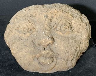 Stone Garden Sculpture of Face