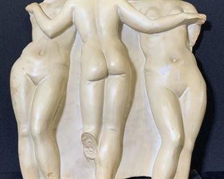 TOSCANO Nude Female Form Artisan Wall Plaque
