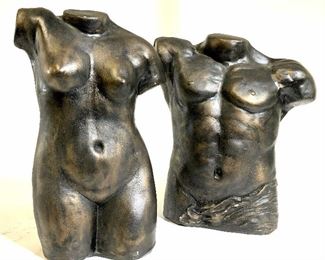 Pr Ceramic Male Female Nude Torsos