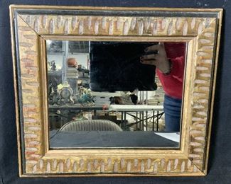 Hand Carved Wooden Framed Mirror