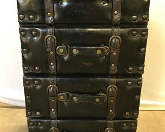 Vintage Leather 4 Drawer Chest Of Drawers
