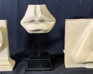 Lot 3 Composite Figural Sculptures & Votive Holder