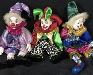 Set of 3 Chinese Clown Dolls
