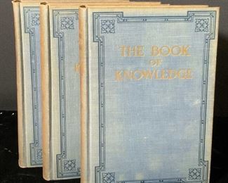 Set of 3 Antique Books, THE BOOK OF KNOWLEDGE