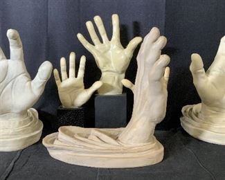 Lot 6 Composite Hand Sculptures