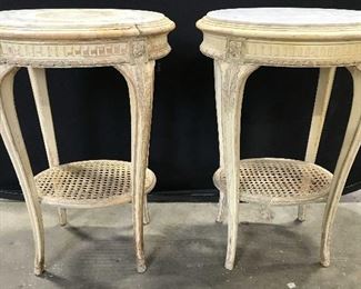 Pair Vintage Louis XVI Style Side Tables