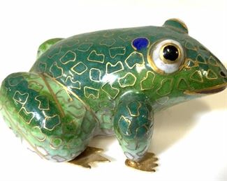 CHINESE CLOISONNÉ FROG FIGURAL