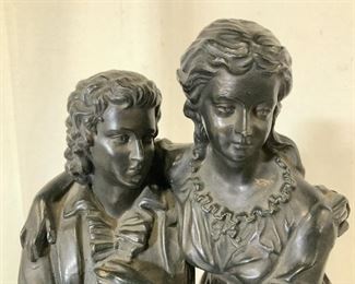 Ceramic Hermann and Dorothea Statue