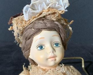 Vintage Hand Painted Porcelain Face Doll