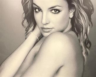 Britney Spears Black & White Poster