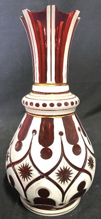 Art Glass Cranberry Glass Vase