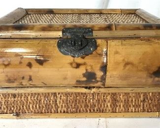 Vintage Asian Style Wooden Trinket Chest