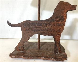 Vintage Cast Iron Dog Lamp