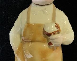 BOTTLE MAN WITH APRON Vntg Decanter, Germany