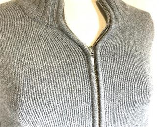 DESIGNER LXRI CASHMERE Zipper Sweater Jacket