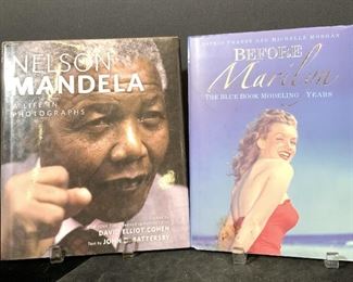 Lot 2 Books Nelson Mandela, Marilyn Monroe