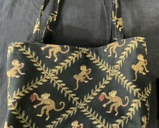 FRED Monkey Print Handbag & Makeup Bag