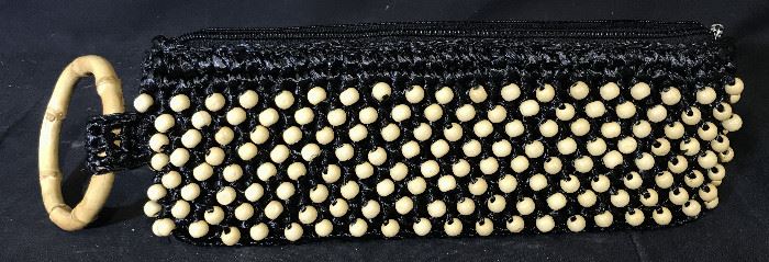COLD WATER CREEK Viscose with Beads Clutch Purse