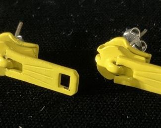 Yellow Zipper Earrings