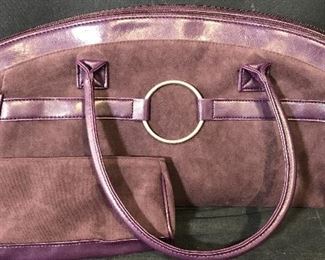 Estee Lauder Purple Suede Handbag